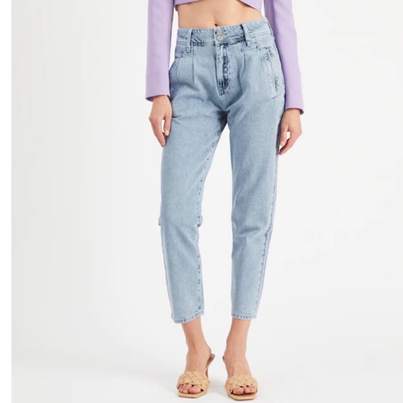 Etienne Marcel NWT Pleat Pocket Pant Jeans SZ 31 High Waisted Trousers - Picture 3 of 16